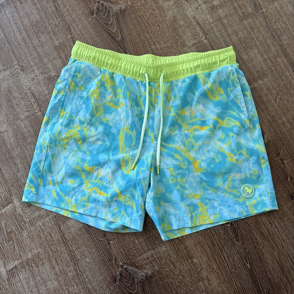Men's Birdie Bound Turtle Swim Shorts Trunks Bathingsuit M